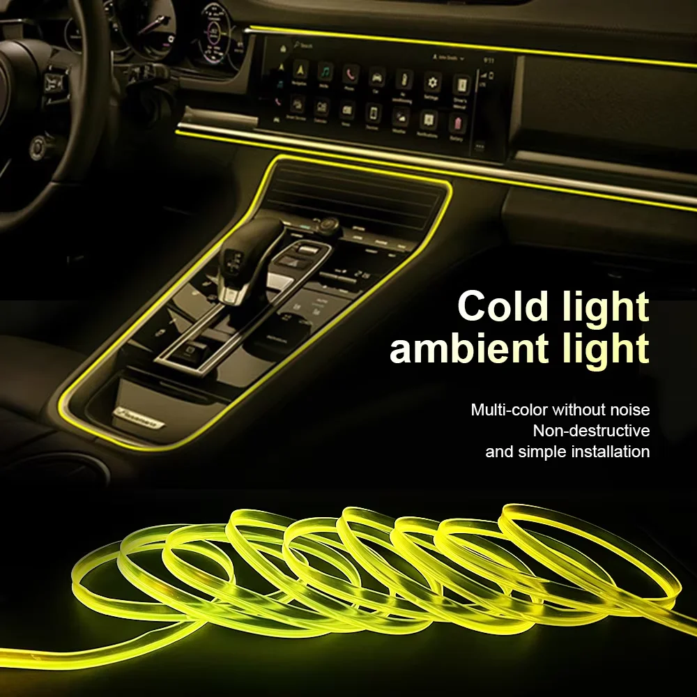 Led El Wire - 1/3/5M Car Interior Light Decorative Ambient