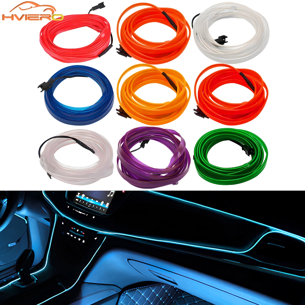 Led El Wire - 1/2/3/5M Car Interior Atmosphere Lamp Welcome