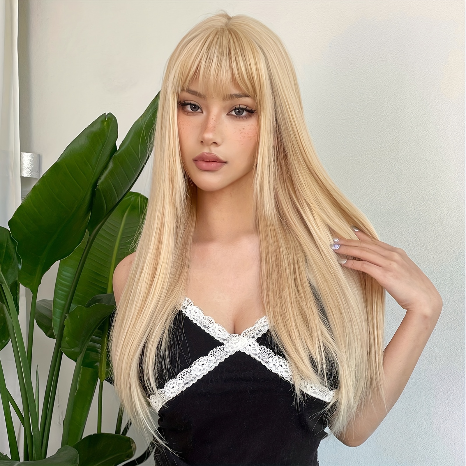 Elegant 24inch Inch Long Strai - огляд і ціна Wig Fiber Net