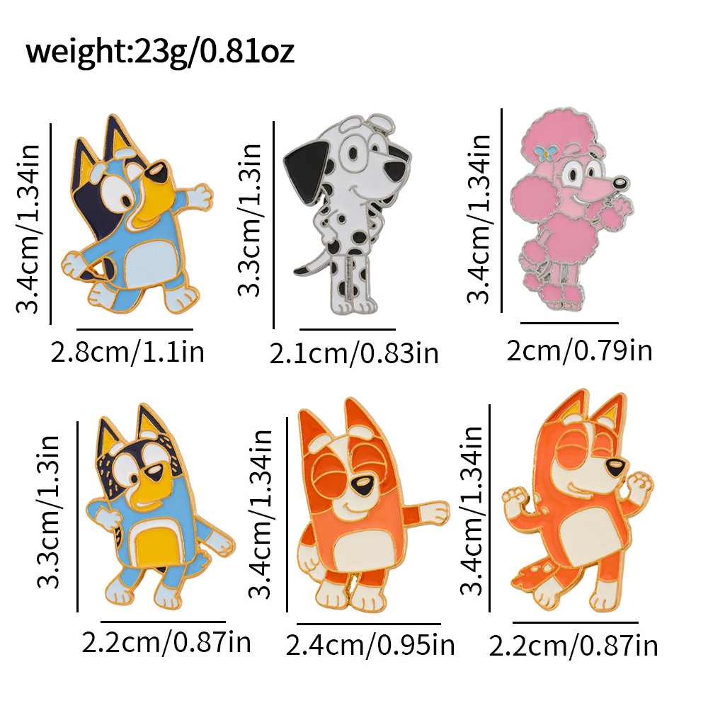 6pcs/Set Bingo Dogs Enameled L - огляд і ціна Cosplay Prop Bag