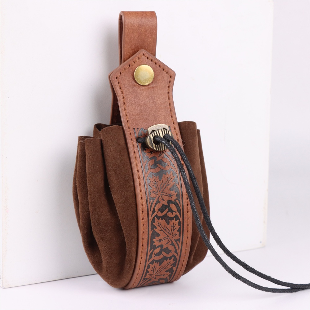 Medieval Brown PU Leather Wais - огляд і ціна Cosplay Prop Bag