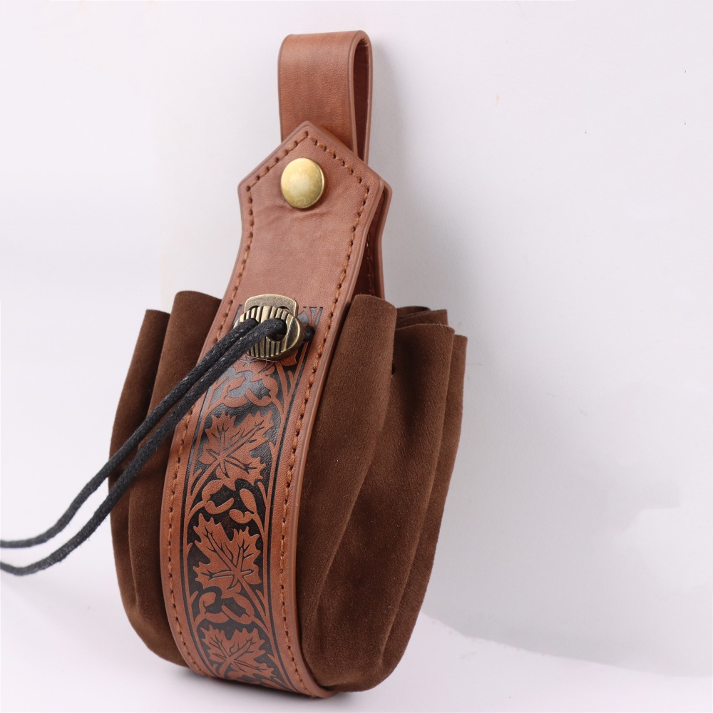 Medieval Brown PU Leather Wais - огляд і ціна Cosplay Prop Bag