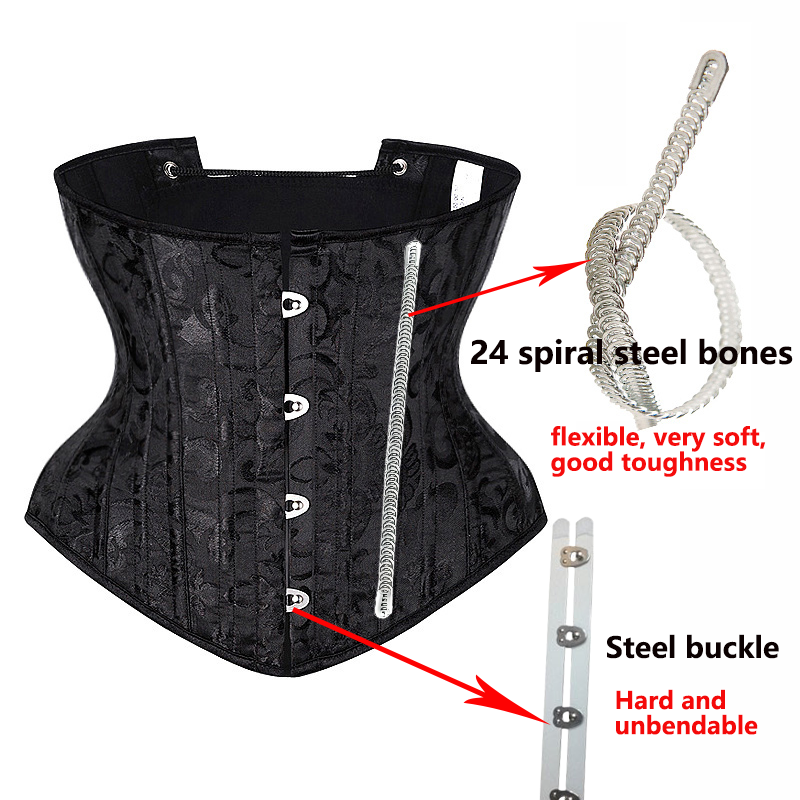Underbust White Black Corset W - огляд і ціна Boning Corset Steel