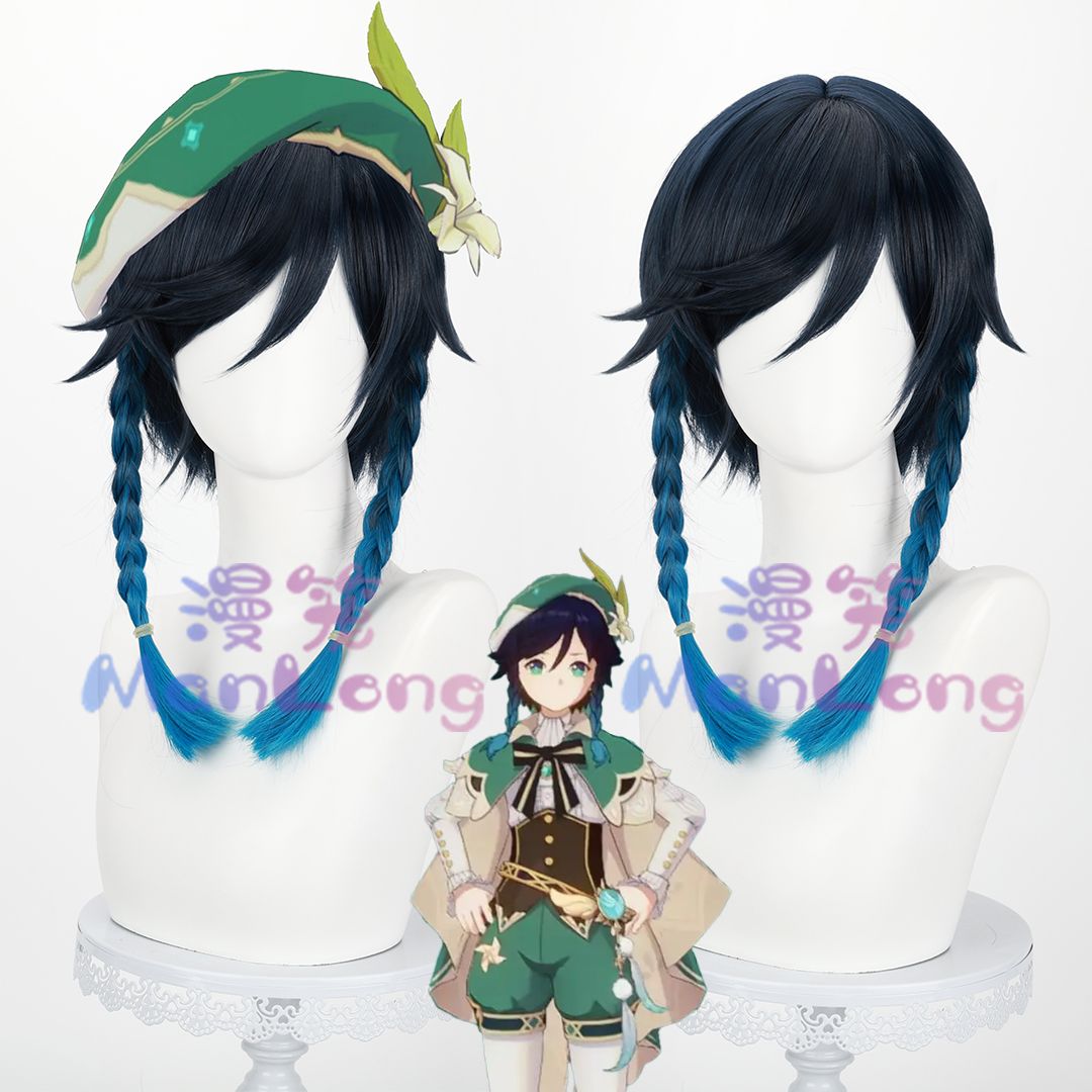 Genshin Impact Venti Cosplay W - огляд і ціна Wig Fiber Net