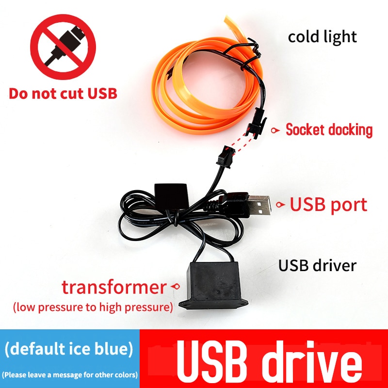 5m Car Interior Atmosphere Lig - огляд і ціна Led El Wire