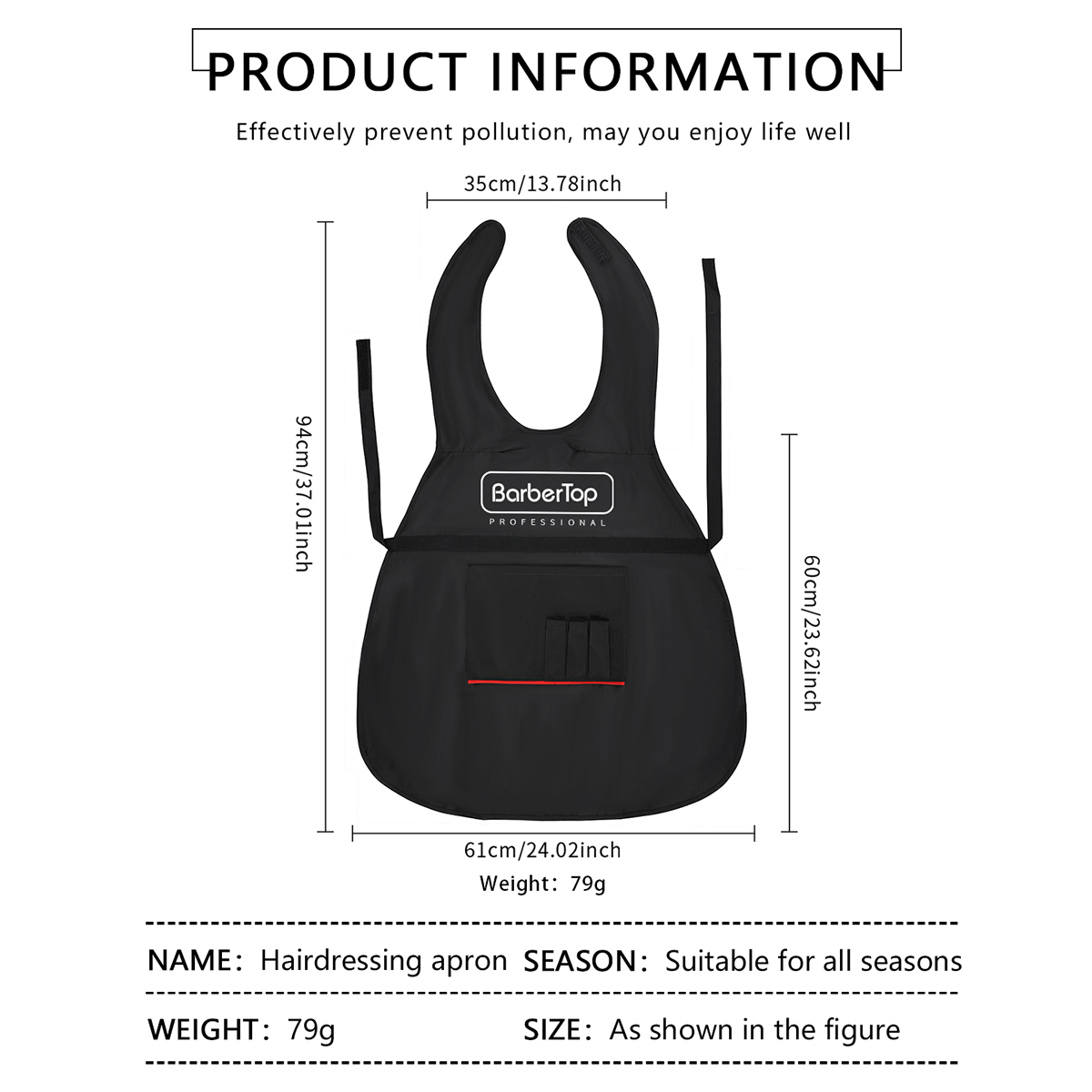 Black Stylist Apron Waterproof - огляд і ціна Hair Spray Color