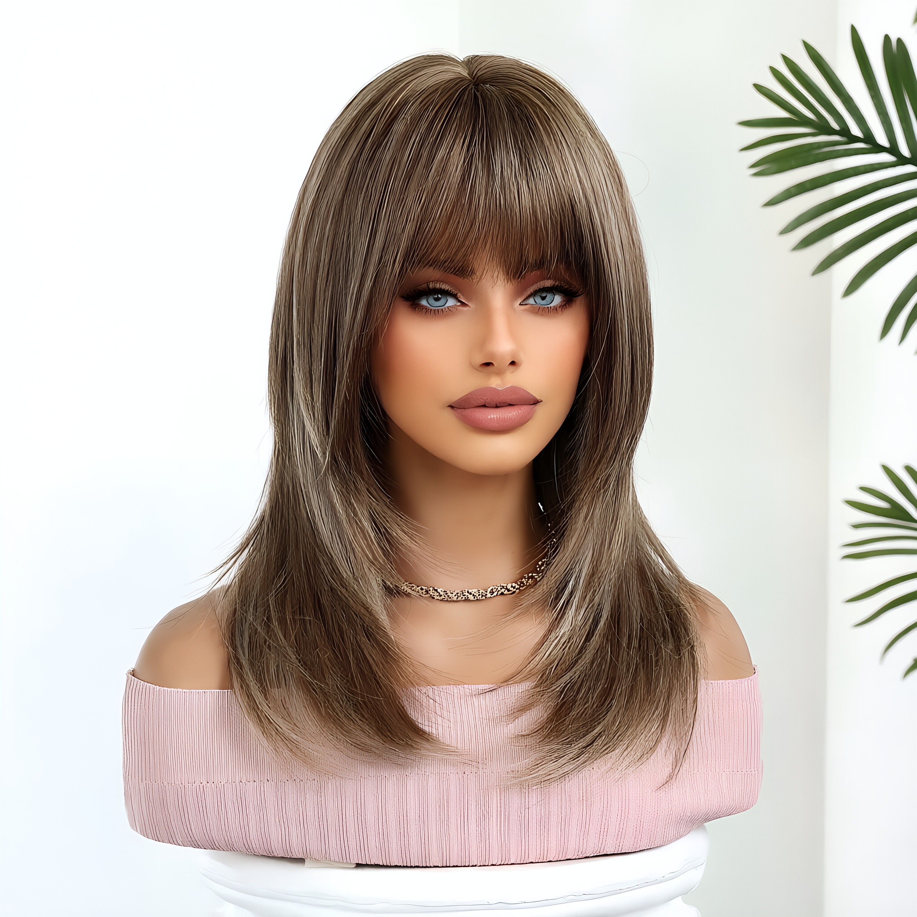 Daily light brown wig, headban - огляд і ціна Wig Fiber Net