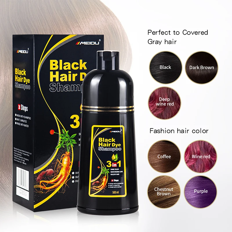 500ml Hair Dye Shampoo 3 in 1  - огляд і ціна Hair Spray Color