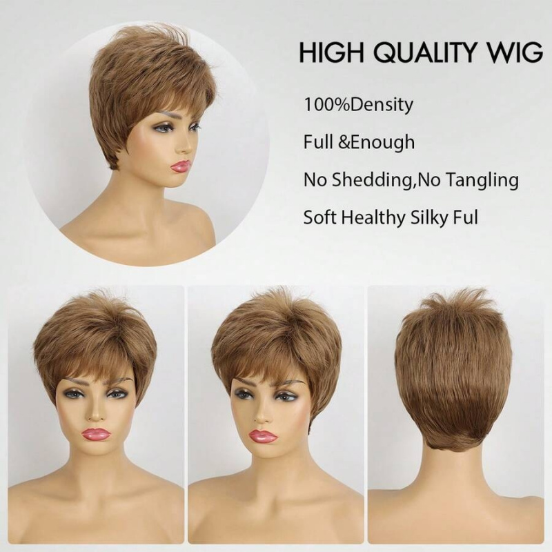 Women Short Pixie Cut Syntheti - огляд і ціна Wig Fiber Net