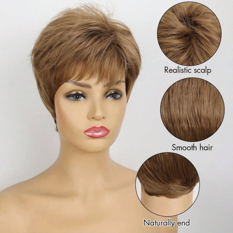 Women Short Pixie Cut Syntheti - огляд і ціна Wig Fiber Net