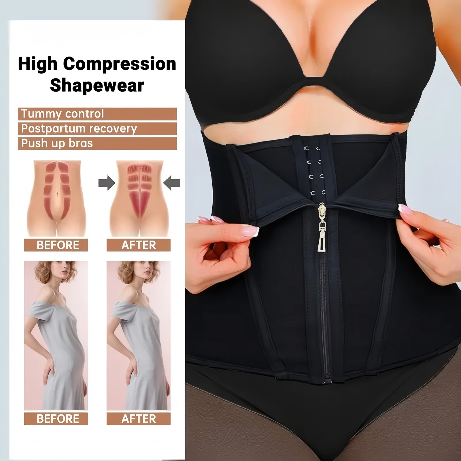 Latex Waist Trainer Women Bind - огляд і ціна Boning Corset Steel