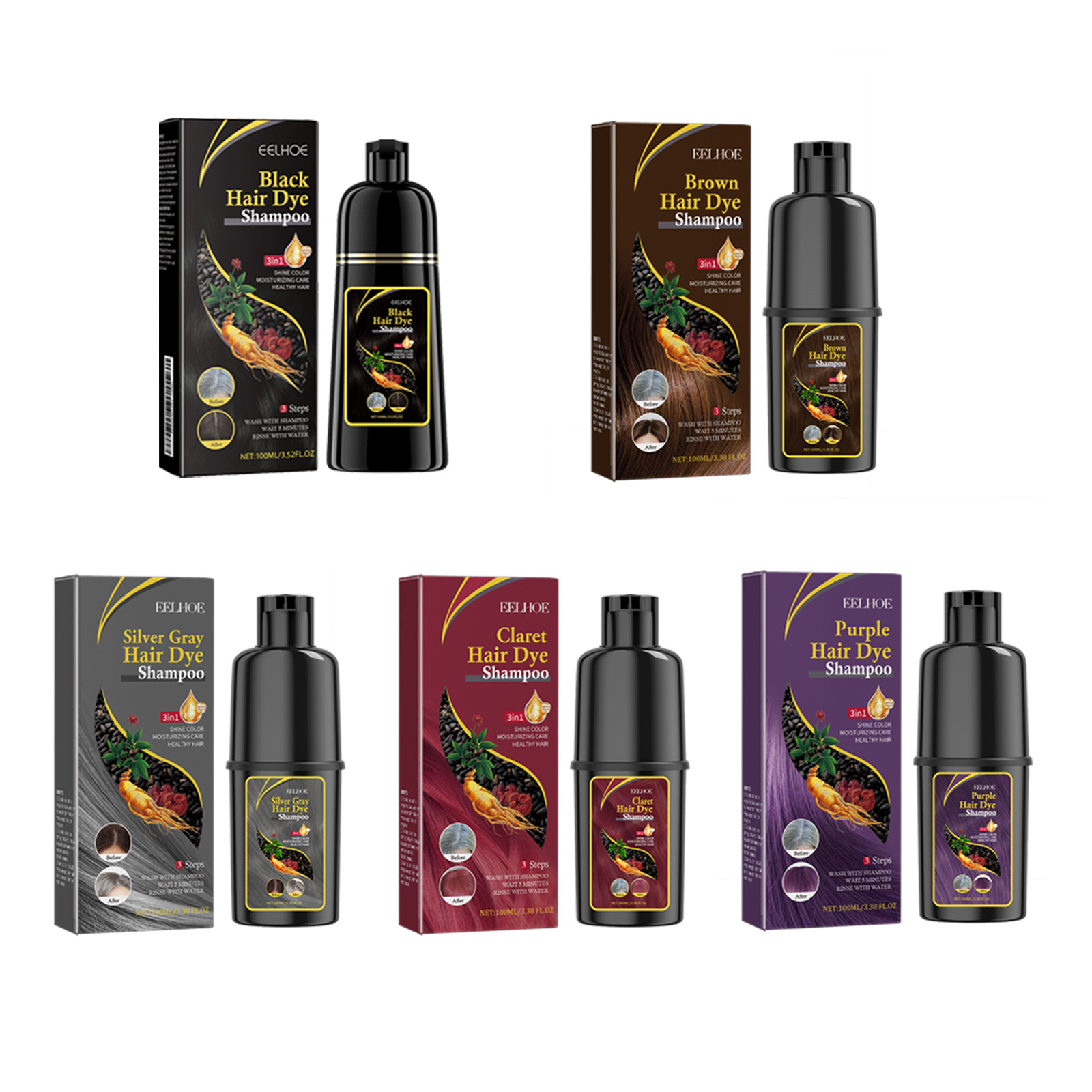 Hair Dyeing Shampoo 3-in-1 Rap - огляд і ціна Hair Spray Color